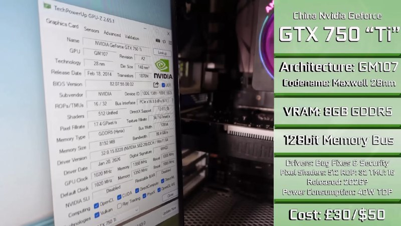Что ты такое? Китайцы наладили производство GTX 750 Ti на 8 ГБ